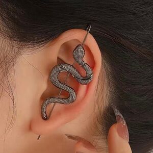 Gunmetal Snake Earring | Serpent Ear Cuff Style | New With Tags